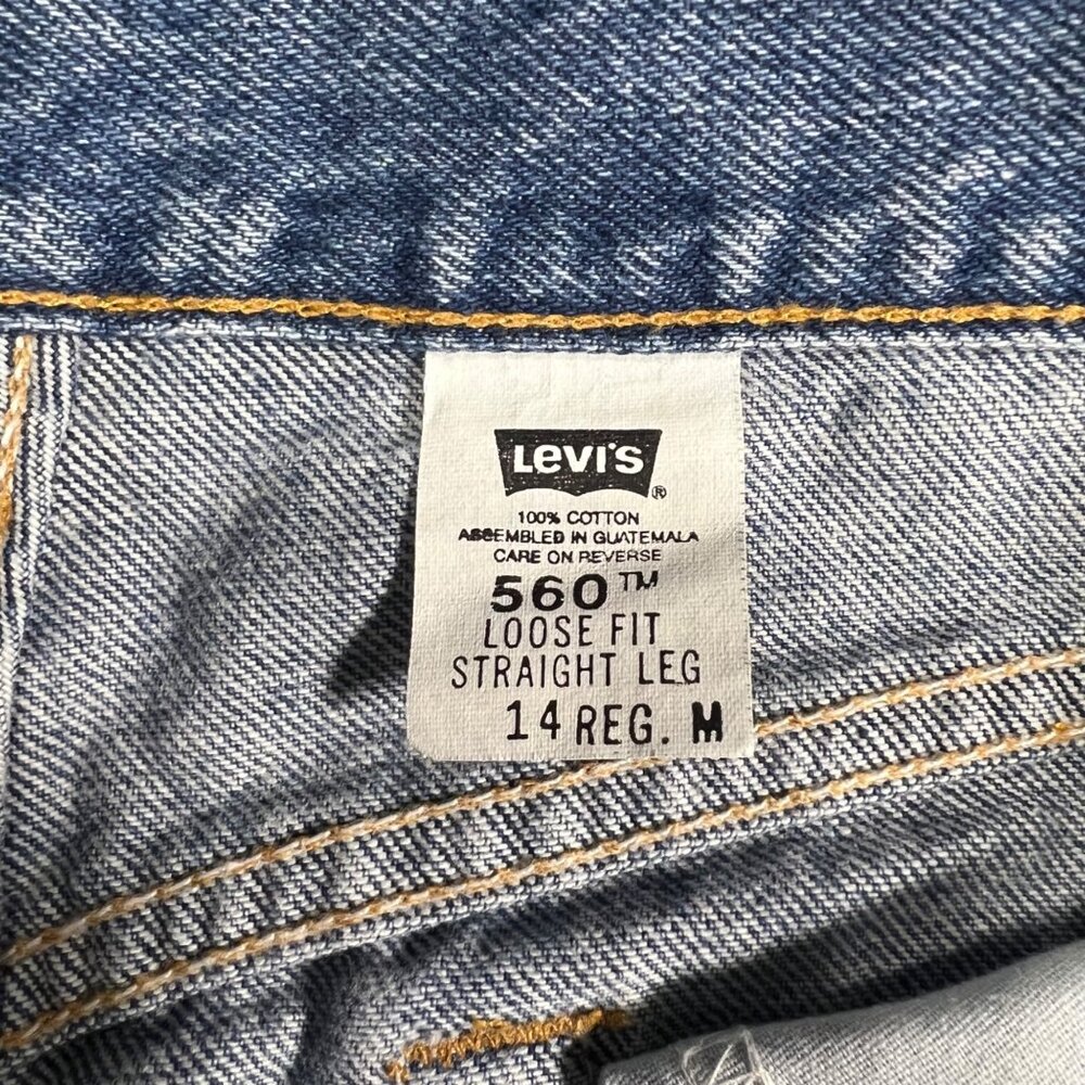 Levis 560 Loose Fit Straight Leg Womens Jeans 14 Reg Medium Blue Denim - Picture 6 of 6